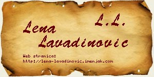 Lena Lavadinović vizit kartica